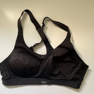 Victoria Secret Sports Bra, Black, Size 34A.
